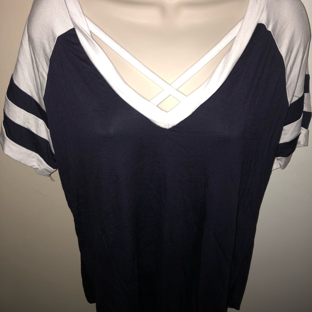 Brand new cute baseball like woman's shirt